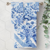 Elegant  Blue en White Chinoiserie Bad Handdoek