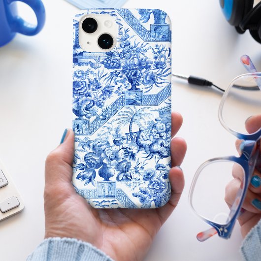 Elegant  Blue en White Chinoiserie Case-Mate iPhone Case