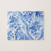 Elegant  Blue en White Chinoiserie Legpuzzel (Horizontaal)