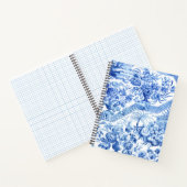 Elegant Blue en White Chinoiserie Noteboo Notitieboek (Binnen)