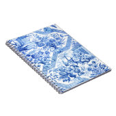 Elegant Blue en White Chinoiserie Notitieboek (Rechterzijde)