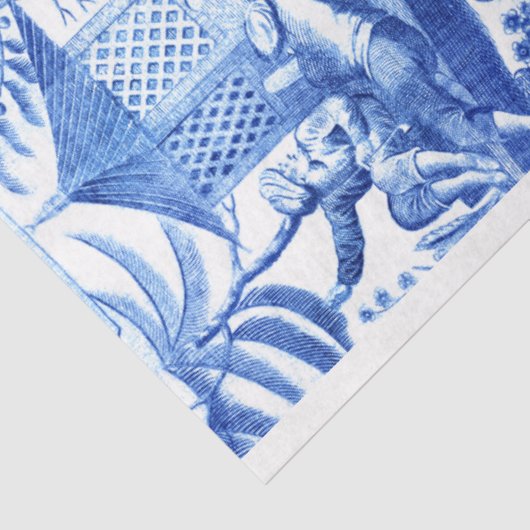 Elegant  Blue en White Chinoiserie Tissuepapier (Detail)
