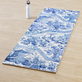 Elegant  Blue en White Chinoiserie Yogamat