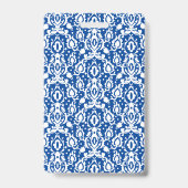 Elegant Blue en White Damask Family Reunion Badge (Back)