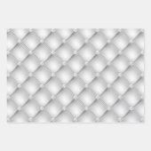 Elegant Blue en White Diamond Tufted Patronen Inpakpapier Vel (Voorkant 3)