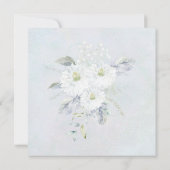 Elegant Blue en White Floral Vrijgezellenfeest Kaart (Achterkant)