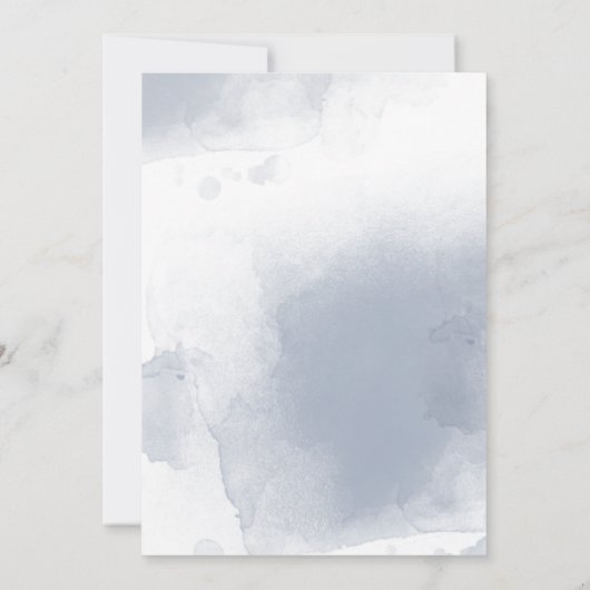 Elegant Blue en White Floral Vrijgezellenfeest Kaart (Achterkant)