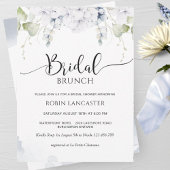 Elegant Blue en White Floral Vrijgezellenfeest Kaart