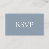 Elegant Blue en White Floral Wedding RSVP Kaarten (Achterkant)