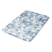 Elegant Blue en White French Rococo Floral Badmat (Gekanteld)