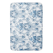 Elegant Blue en White French Rococo Floral Badmat (Voorkant Verticaal)