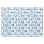 Elegant Blue en White French Rococo Floral Tafelkleed (Voorkant (Horizontaal))
