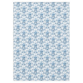 Elegant Blue en White French Rococo Floral Tafelkleed (Voorkant)