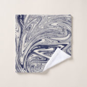 Elegant Blue en White Marble Bad Handdoek (Wasdoekje)