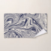 Elegant Blue en White Marble Bad Handdoek (Handdoek)