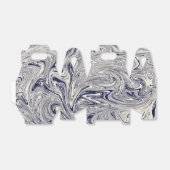 Elegant Blue en White Marble Swirl Bedankdoosjes (Uitgevouwen)