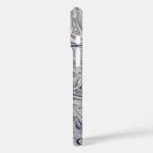 Elegant Blue en White Marble Swirl Case-Mate iPhone Case (Achterkant / Links)