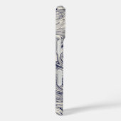 Elegant Blue en White Marble Swirl Case-Mate iPhone Case (Achterkant / Rechts)