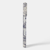 Elegant Blue en White Marble Swirl Case-Mate iPhone Case (Achterkant / Rechts)