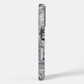 Elegant Blue en White Marble Swirl Case-Mate iPhone Case (Achterkant / Rechts)