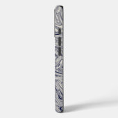 Elegant Blue en White Marble Swirl Case-Mate iPhone Case (Achterkant / Links)
