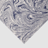 Elegant Blue en White Marble Swirl Tissuepapier (Detail)