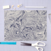 Elegant Blue en White Marble Swirl Tissuepapier (Craft)