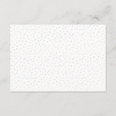 Elegant Blue en White met Stippen Weddenschappen D Informatiekaartje (Achterkant)