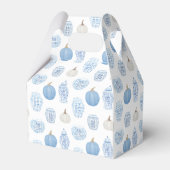 Elegant Blue en White Pumpkins Weduwen Shower Bedankdoosjes (Achterkant)