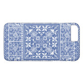 Elegant Blue en White Renaissance Pattern Case-Mate iPhone Case (Achterkant (Horizontaal))