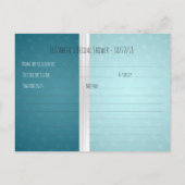 Elegant Blue en White Ribbon Vrijgezellenfeest Rec Uitnodiging Briefkaart (Achterkant)