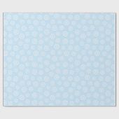 Elegant Blue en White Snowflake Cadeaupapier (Vlak)