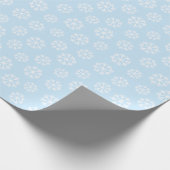 Elegant Blue en White Snowflake Cadeaupapier (Hoek)