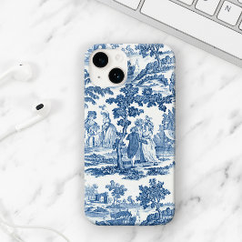 Elegant Blue en White Vintage French Toile Case-Mate iPhone Case