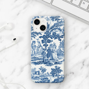 Elegant Blue en White Vintage French Toile Case-Mate iPhone Case