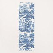 Elegant Blue en White Vintage French Toile Yogamat (Voorkant)
