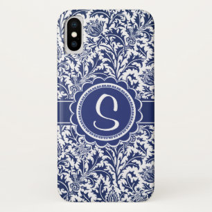 Elegant Blue en White William Morris Floral iPhone X Hoesje