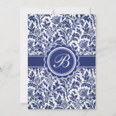 Elegant Blue en White William Morris Floral Kaart (Voorkant)