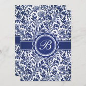 Elegant Blue en White William Morris Floral Kaart (Voorkant / Achterkant)