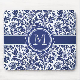 Elegant Blue en White William Morris Floral Muismat