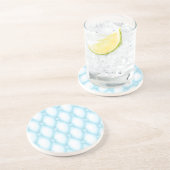 Elegant Blue en White Zandsteen Onderzetter (Zijkant)