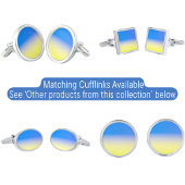 Elegant Blue en Yellow Ukraine geïnspireerde vrede Stropdas