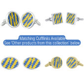 Elegant Blue en Yellow Ukraine geïnspireerde vrede Stropdas