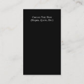 Elegant Blue en Zebra Monogram Visitekaartjes (Achterkant)