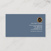 Elegant Blue Energetic Geometric Shapes Marketing Visitekaartje (Achterkant)