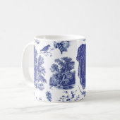 Elegant  Blue English country pastoral Koffiemok (Voorkant links)
