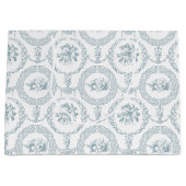 Elegant Blue Engraved Floral Medallions and Swagon Groot Cadeauzakje (Voorkant)