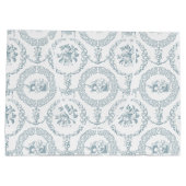 Elegant Blue Engraved Floral Medallions and Swagon Groot Cadeauzakje (Achterkant)