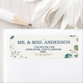 Elegant Blue Eucalyptus Address Label (Insitu)