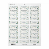 Elegant Blue Eucalyptus Address Label (Full Sheet)